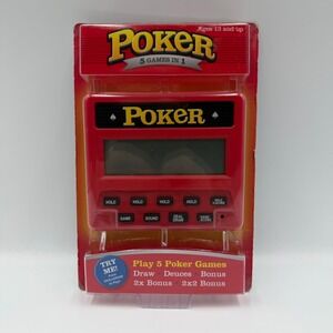 RecZone Electronic Handheld 5 in 1 Poker Game CP2076 Brand New Sealed